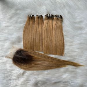 ผมมนุษย์ทำจากกระดูกขิงสีเหลืองผมตรงแบบเรสมี่มีเส้นผม100% แบบเวียดนาม - Product Image 4