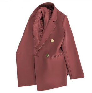 <strong>Fashion</strong> Women <strong>Blazer</strong> Coat <strong>2025</strong> Oversized Wool Blend Long Jacket with Wide Lapel Side Pockets &amp; Warm Layered Winter Street Style - Product Image 6