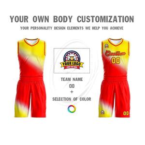 Custom Gradient Basketball Jersey Uniform Bsci,wholesale,sportswear Breathable Personalized Print Basketball Shirt Shorts - Product Image 3