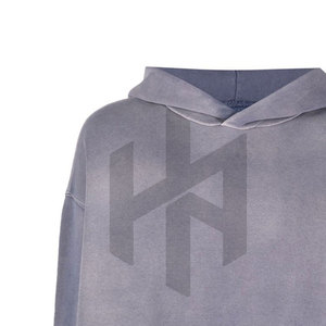 High Quality Street Wear <b>Men</b> Acid Wash Solid 100% Cotton Winter Hoodies <b>Pullover</b> - Product Image 6