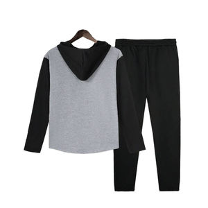 Nouveauté à la mode, fabricant personnalisé, survêtement d'entraînement, jogging, sweat à capuche confortable avec fermeture éclair, ensemble deux pièces, survêtements d'hiver - Product Image 2