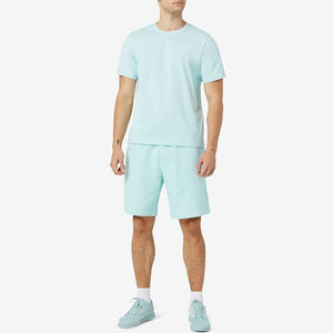 Ensemble de survêtements pour hommes, imprimé géométrique, t-shirt + short, tenue d'été européenne respirante pour hommes - Product Image 5