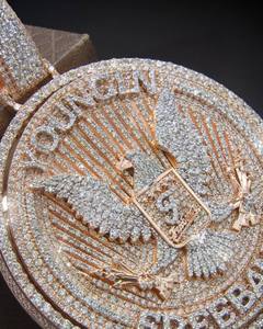 Colgante de Águila Voladora con Incrustaciones de Moissanita, Plata de Ley 925 con Baño de Rodio, Joyería de Lujo Personalizada y Moderna - Product Image 4