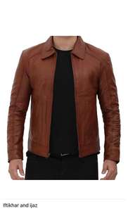 Chaqueta de piel de oveja auténtica de alta calidad para hombre, piel de vaca, recién llegado, chaqueta de moto de invierno de diseño informal de motorista marrón - Product Image 4