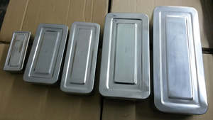 Caja de instrumentos quirúrgicos de acero inoxidable con fuente de alimentación manual para consumibles médicos - Product Image 3