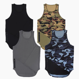 Débardeur personnalisé pas cher de haute qualité personnalisé hommes Polyester séchage rapide respirant mode débardeurs poche zippée latérale 2024 - Product Image 6