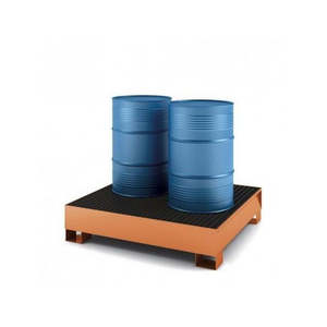 2x Réservoir d'eau en acier au carbone de 1000 litres à rebord surélevé, utilisé pour la collecte de liquides en ferme, doté de composants de pompe pour cuve sous pression - Product Image 1