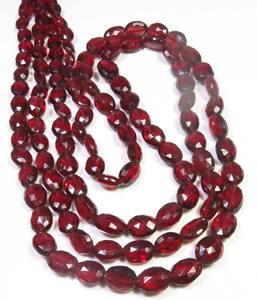 Mozambique โกเมนสีแดงธรรมชาติลูกปัดที่มีคุณภาพสูงแบบเหลี่ยมเพชรพลอยหลวมขนาด6-10มม. รูปไข่ตัด18" - Product Image 1