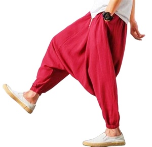 Pantalones Deportivos Unisex con Entrepierna Caída, Personalizados OEM, Transpirables, Cintura Elástica, Diseño Sólido, para Exteriores - Product Image 3