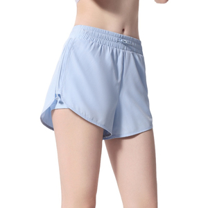 2024 ใหม่กางเกงกีฬาผู้หญิงฤดูร้อนบางโยคะวิ่งออกกําลังกายกางเกงขาสั้นแห้งเร็วพร้อมกระเป๋ากางเกงขาสั้น - Product Image 1