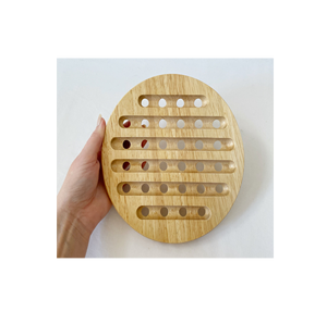 Salvamanteles de piedra de madera y posavasos de cocina salvamanteles con almohadillas antideslizantes alfombrilla para olla caliente soporte para tetera al mejor precio - Product Image 1