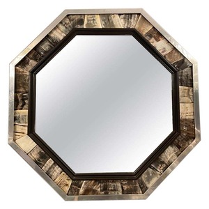 Elegant Handcrafted Horn and MDF <b>Mirror</b> Frame Natural Horn Inlay Decorative <b>Vanity</b> <b>Wall</b> <b>Mirror</b> Perfect for Home Decor - Product Image 1