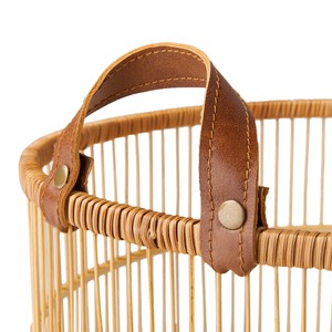 Cesta de almacenamiento de ratán de bambú de nuevo diseño, cesta tejida, tamaño personalizado, organizador de espacio de cocina - Product Image 2