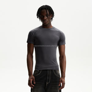 เสื้อยืดแขนสั้นเข้ารูปสำหรับผู้ชายผ้าฝ้าย100% ติดโลโก้แบบกำหนดเองระบายอากาศมีในสต็อกขนาดใหญ่ - Product Image 1