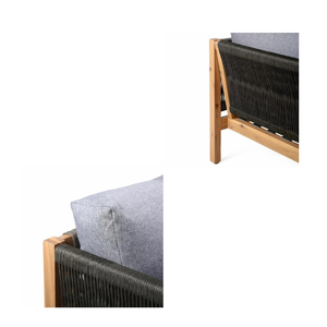 Meilleure vente Ensemble de canapé en teck pour terrasse extérieure Ensemble de canapé de jardin extérieur moderne en bois de teck de haute qualité d'Indonésie - Product Image 6