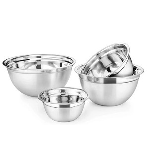 Bol allemand en acier inoxydable avec logo personnalisé, 202, grand bol de cuisine, accessoires, bassin, bol à fruits - 16 cm à 32 cm - Product Image 1