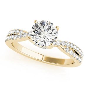 Round Cut Moissanite Minimalist Style Rose Gold Bridal <b>Set</b> Wedding <b>Ring</b> with Prong Setting for <b>Women</b> - Product Image 1