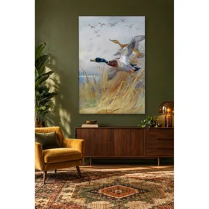 Impression sur toile de Fida Archibald Thorburn Mallards Rising from the Reeds - Product Image 3