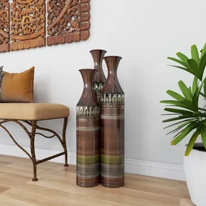 Florero y jardinera chapados en oro y hierro más vendidos, diseño elegante para decoración del hogar y bodas - Product Image 4
