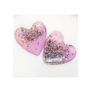 Top exigeant résine paillettes caboteur forme de coeur pour thé tasse à café caboteur en résine pour bureau bureau caboteur en résine pour Offre Spéciale - Product Image 1