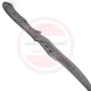 Lame vierge damas faite à la main pleine soie lame fixe en gros chasse camping couteau lames vierges - Product Image 3