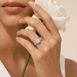 Jeulia Luxury Channel <b>Set</b> Round Cut Sterling <b>Silver</b> Fashion <b>Ring</b> - Product Image 6