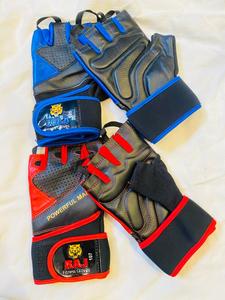 <b>Power</b> Grip Leather <b>Wrist</b> Wrap Gloves for Intensive Exercise-Eco-Friendly & Breathable Stabilize <b>Wrist</b> Joint - Product Image 2