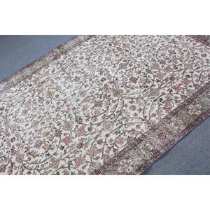 Tapis turc vintage, tapis de 5,4 x 9,4 pieds, grand tapis brun à bordures - Product Image 5