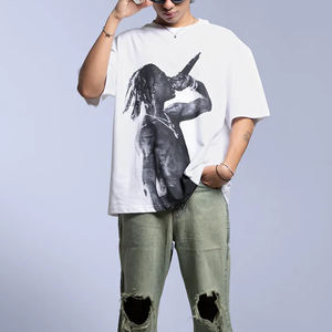 OEM fabricado embalaje personalizado Camiseta de gran tamaño/Top demandado impreso hombres camisetas de gran tamaño para la venta - Product Image 3