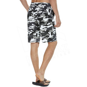 Pantalones cortos deportivos de verano OEM High Street para hombre Método de tejido no tejido personalizado liso informal superventas - Product Image 4