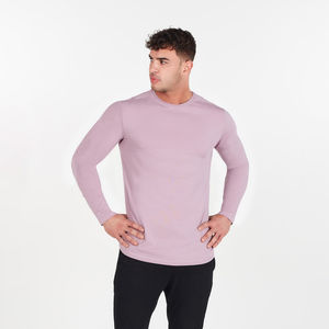 Modèle moderne pour impression personnalisée et commandes en grande quantité, 100% coton, uni, manches longues, col rond, fabricant personnalisé - Product Image 3