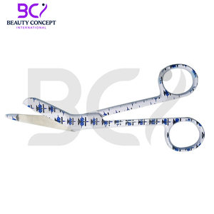 กรรไกรตัดผ้าพันแผล5.5นิ้วเครื่องมือจัดการแผลสีขาวน้ำเงิน - Product Image 2