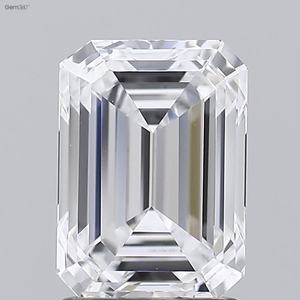 1.52ct Emerald Cut Lab-grown Diamond IGI Certified D Color VVS2 Clarity Lab-Stone - Product Image 1