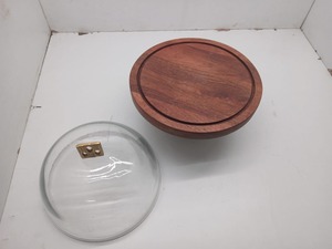 Soporte para Pastel de Madera Hecho a Mano Ecológico con Cúpula de Vidrio para Exhibición de Postres de Panadería - Product Image 2