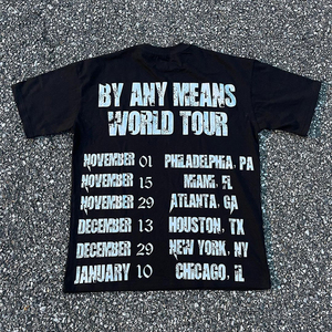 T-shirt pour homme 2025, coupe ample, ourlet brut, style streetwear, poids lourd, épaules tombantes, coupe ample, T-shirt court pour homme - Product Image 6