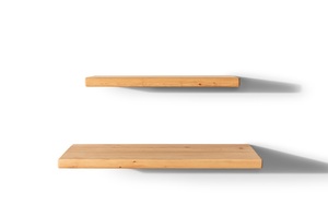 ชั้นวางของติดผนังไม้เนื้อแข็งทำมือ พร้อมขายึดแบบซ่อน สไตล์ยุโรป ประหยัดพื้นที่ - Product Image 3