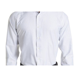Camicia Classica Casual Bianca da Uomo Canali Impeccabile, Motivo Floreale a Righe, 100% Cotone Popeline, Manica Lunga, Taglia 18.5 (6XL) - Product Image 2