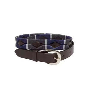 Cinturón deportivo con bordado de cuero de grano superior personalizable, hebilla de alfiler para hombre para ecuestre y Polo, suministros para montar a caballo - Product Image 5