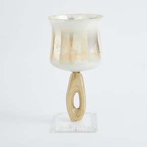 Quemador de incienso Tealight de metal brillante pulido - Product Image 2