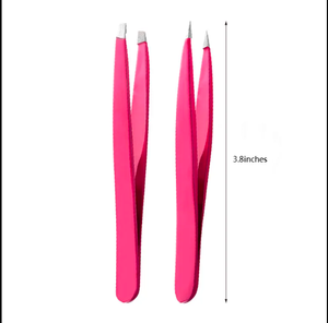 Pinzas de Depilar de Acero Inoxidable de Alta Calidad, Color Rosa, Personalizadas con Marca Privada, Puntas Inclinadas para Eliminar Pelos Encarnados y Desgarros - Product Image 2