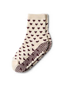 Custom Women's Pilates Grip Socks Basic Dots Heart Pattern Ruffle Cuff Anti-Slip Jacquard Knitted <b>Yoga</b> Socks Studio Floor Merch - Product Image 5