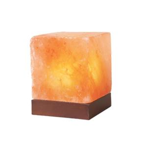 Lampe en bloc de sel de l'Himalaya à l'éclat vibrant, design géométrique écologique, 4 options de couleur, artisanat sculpté, Sian Enterprises - Product Image 6