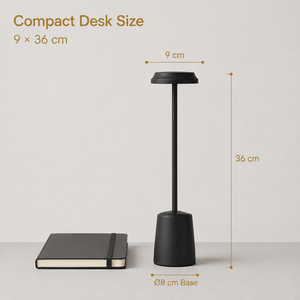 Modern Black Metal Led <b>Table</b> <b>Lamp</b> With Touch Control Stepless Dimming For Bedroom <b>Study</b> Living Room Office Pack Of 2 - Product Image 3
