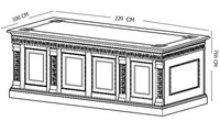 Nouvelle Arrivée - Bureau d'Ordinateur Moderne de Style Ottoman en Mélamine Sculptée, Fait Main, Durable et Personnalisé, pour Usage Commercial