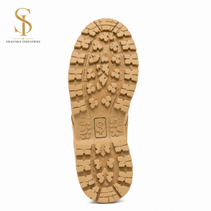 Bottes tactiques de désert SUPER FORCE BT-SW-01 personnalisées, professionnelles, en cuir kaki, imperméables, avec semelle en caoutchouc, pour hommes, avec fermeture éclair - Product Image 6