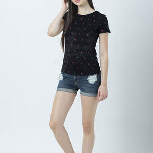 Camisetas ligeras con estampado de logotipo personalizado para mujer, camisetas cómodas para mujer para ropa informal - Product Image 5