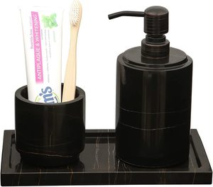 จานใส่ขนมจานทรงสี่เหลี่ยมหินอ่อนสีเขียวสุดหรูสำหรับใส่ข้าวในห้องน้ำ - Product Image 4