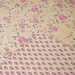 Dohar de Algodón de 240 Hilos con Estampado Floral Beige para Cama Doble, para Uso Doméstico - SHKR1026 - Product Image 4