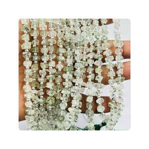 เครื่องประดับควอตซ์สีเขียวธรรมชาติแบบพรีเมี่ยม8นิ้วนักเก็ตแฟนซีลูกปัด4-6มม. ลูกปัดหลวมผ่านการรับรองการทำเครื่องประดับ - Product Image 6