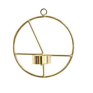 Bougeoir en finition plaquée or, forme arrondie, qualité supérieure, décoration d'intérieur, bougeoir suspendu de luxe - Product Image 1